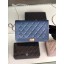 Best Quality BOY CHANEL Original Wallet on Chain & Gold-Tone Metal B80287 blue JK4651xb51