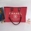 Best Quality Imitation Chanel Medium Canvas Tote Shopping Bag A68045 Rose JK839dK58