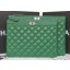 Boy Chanel Cannage Pattern Clutch A69254 Green JK293bW68