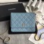 BOY CHANEL Clutch with Chain A84433 blue JK5022Kn56