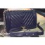 Boy Chanel Flap Bag Original Chevron Nubuck Leather A5708 Royal JK336KX51