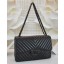 Boy Chanel Flap Bag Sheepskin Chevron Quilting A64306 Black JK773Il41