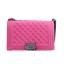 Boy Chanel Flap Shoulder Bag in Suede Leather A6016 Pink JK1031vK93