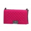 Boy Chanel Flap Shoulder Bag in Suede Leather A6016 Rose JK1029sY95