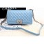 Boy Chanel Flap Shoulder Bag SkyBlue Sheepskin Leather A67086 Silver JK594ta99