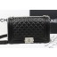 Boy Chanel Flap Shoulder Bags Original Lambskin A67025 Black JK855DI37