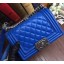 Boy Chanel Flap Shoulder Bags Sheepskin Leather A67085 Blue JK790CD62