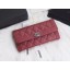 BOY CHANEL Flap Wallet A80286 red silver-Tone Metal JK1384hI90