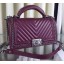 Boy Chanel Top Flap Bag Original Chevron Sheepskin A67088 Burgundy JK125DI37