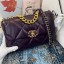 Chanel 19 flap bag AS1161 deep purple JK3786mV18