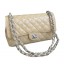 Chanel 2.55 Series Bag Apricot Sheepskin Leather CHA1112 Silver JK1015va68