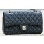 Chanel 2.55 Series Flap Bag Black Sheepskin Leather A1112 Silver JK565hk64