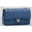 Chanel 2.55 Series Flap Bag Blue Original Cannage Pattern A1112 Gold JK569uU16