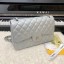 Chanel 2.55 Series Flap Bag Leather A1112CF silvery JK3682TV86