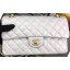 Chanel 2.55 Series Flap Bag OffWhite Sheepskin Leather A06375 Gold JK654hI90