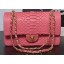 Chanel 2.55 Series Flap Bags Pink Original Python Leather A1112SA Gold JK389vN22