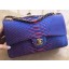 Chanel 2.55 Series Flap Bags RoyalBlue Original Python Leather A1112SA Gold JK381sf78