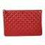 Chanel A69254 A69253 Clutch Bag Original Cannage Pattern Leather Red JK1009Nw52