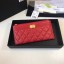 Chanel boy chanel pouch Calfskin & Gold-Tone Metal A81254 red JK1372uT54