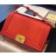 Chanel Boy Flap Shoulder Bag Red Python Leather A66095 Gold JK611fw56