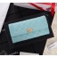 Chanel Calfskin Leather & Gold-Tone Metal A80286 sky blue JK1255Kf26