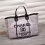 Chanel Canvas Leather Tote Shopping Bag 68047D JK5320AM45