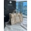 Chanel Canvas Tote Shopping Bag B66941 light gray JK2285hI90