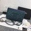 Chanel Classic Clutch with Chain Grained Calfskin & silver-Tone Metal A88447 green JK4976CD62