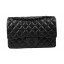 Chanel Classic Flap Bag Original Sheepskin Leather A1113 Black JK864io33