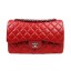 Chanel Classic Flap Bag Red Original Leather CF1113 Silver JK1048Zw99