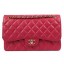 Chanel Classic Flap Bag Rose Cannage Pattern CF1113 Gold JK965Gw67