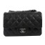 Chanel Classic MINI Flap Bag Black Cannage Pattern CF1119 Silver JK959ta99