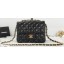 Chanel Classic MINI Flap Bag Black Sheepskin Leather A1115 Gold JK772CI68