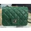 Chanel Classic MINI Flap Bag Cannage Pattern Leather A8171 Green JK321UM91