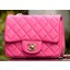 Chanel Classic MINI Flap Bag Rose Sheepskin A37585 Gold JK728jo45