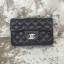 Chanel Classic MINI Flap Bag Sheepskin Leather A1115 Black JK832ea89