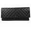 Chanel Clutch Original Sheepskin Leather A82087 Black JK867rd58