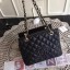 Chanel Coco Cocoon Leather Bag A18004 Black JK5516Gw67