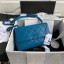 Chanel flap bag Grained Calfskin & Lacquered Metal AS2303 blue JK3637FA31