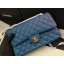 chanel flap bag Iridescent Grained Calfskin&Gold-Tone AS1112 blue JK3508qM91