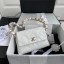 Chanel flap bag Lambskin & Gold-Tone Metal AS2299 White JK3558ea89