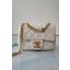 Chanel flap bag Lambskin Resin & Gold-Tone Metal AS2379 white JK3550Gm74