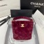 Chanel flap bag Shearling Lambskin & Gold-Tone Metal AS2241 Burgundy JK3658RX32