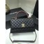 Chanel flap bag with red top handle A92991 black JK3761fH28