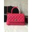 Chanel flap bag with top handle A92990 Rose JK3295uU16