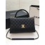 Chanel flap bag with top handle A92991 black JK3762Jz48