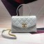 Chanel flap bag with top handle Lambskin & Gold-Tone Metal AS1174 white JK4432fw56