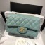 Chanel Flap Shoulder Bag Original Caviar Leather CF1116 light green JK5249vX33