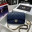 Chanel Flap Shoulder Bag Original leather AS2543 dark blue JK3221Xp72