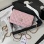 Chanel Grained Calfskin small Shoulder Bag AP2734 pink JK2467Kn56